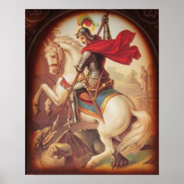 Saint George Killing the Dragon Art-tavla Poster (Framsidan)