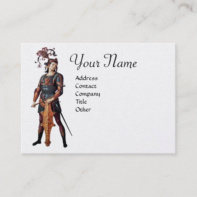 SAINT GEORGE Monogram, Guld Metallisk papper Visitkort (Framsida)