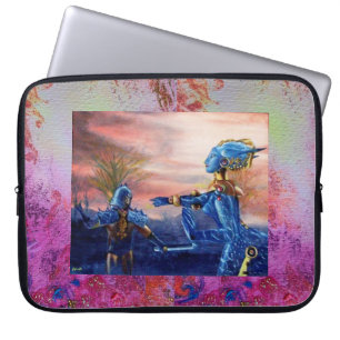 SAINT GEORGE OCH ALIEN DRAGON LAPTOP SLEEVE