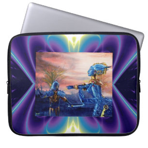 SAINT GEORGE OCH ALIEN DRAGON LAPTOP SLEEVE