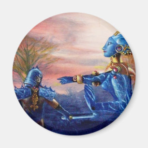SAINT GEORGE OCH ALIEN DRAGON MAGNET