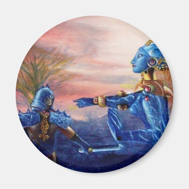 SAINT GEORGE OCH ALIEN DRAGON MAGNET (Framsidan)