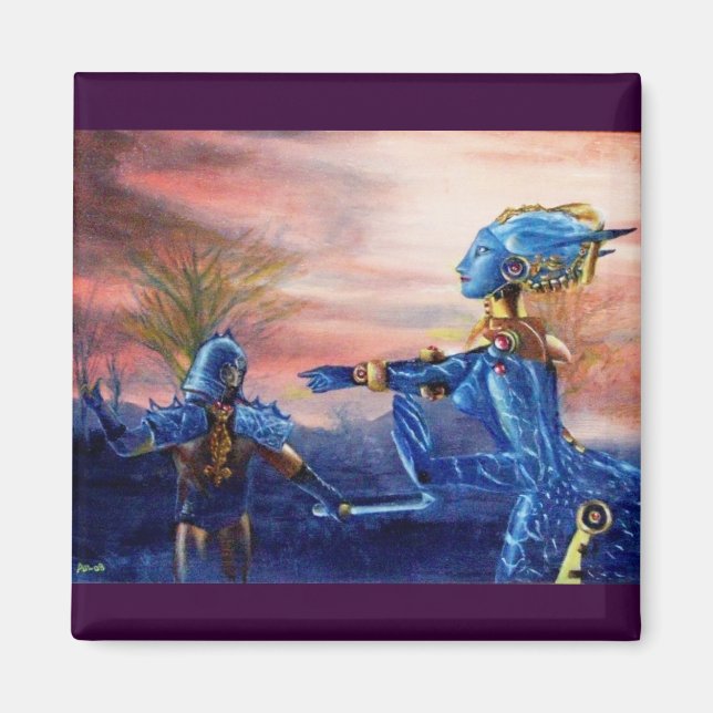 SAINT GEORGE OCH ALIEN DRAGON MAGNET (Framsidan)