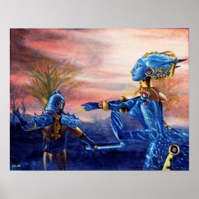 SAINT GEORGE OCH ALIEN DRAGON POSTER (Framsidan)