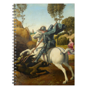 Saint George och Dragon, 1506 av Raphael Anteckningsbok