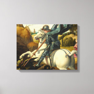 Saint George och Dragon, 1506 av Raphael Canvastryck