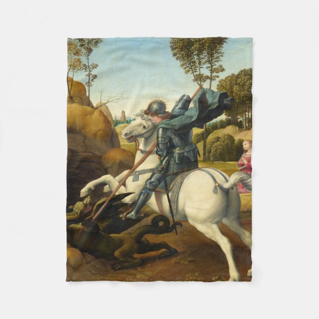 Saint George och Dragon, 1506 av Raphael Fleecefilt (Framsidan)