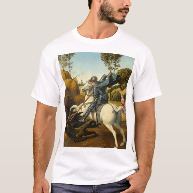 Saint George och Dragon, 1506 av Raphael T Shirt (Framsida)