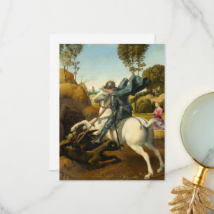 Saint George och Dragon, 1506 av Raphael Tack Kort