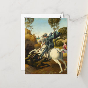 Saint George och Dragon, 1506 av Raphael Vykort