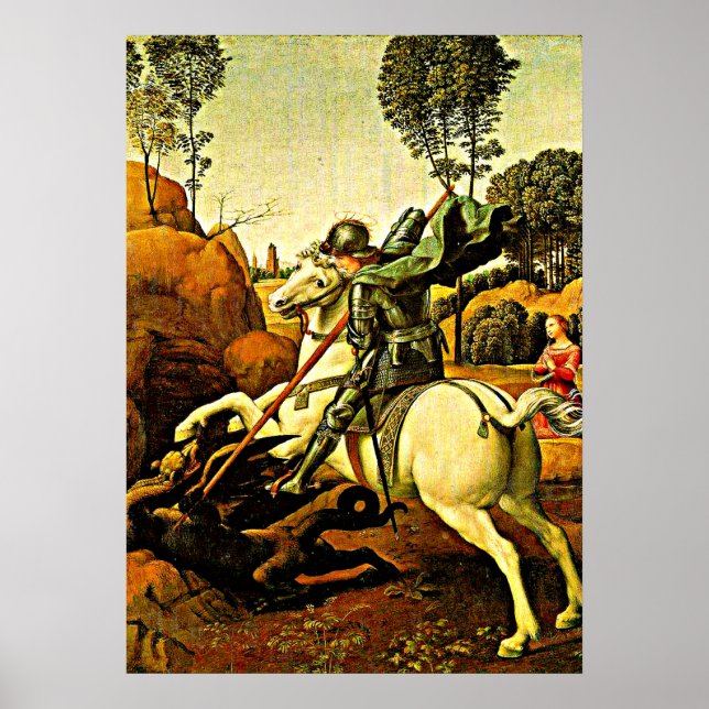 Saint George och Dragon, bra konst Poster (Framsidan)