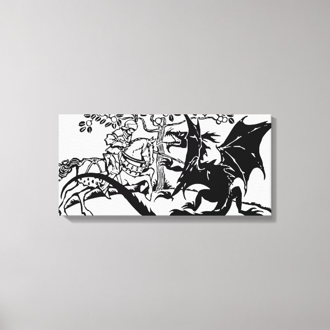 Saint George och Dragon Canvastryck (Framsida)