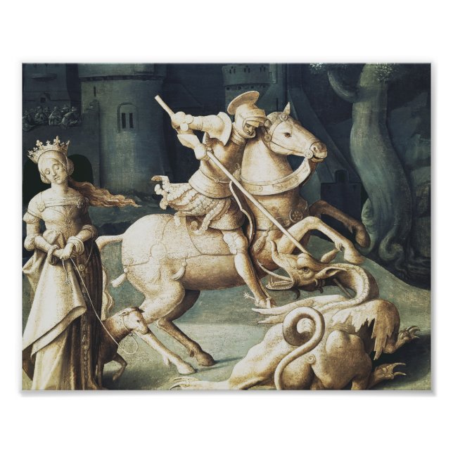 Saint George och Dragon Fototryck (Framsidan)