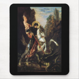 Saint George och Dragon Gustave Moreau Fine Art Musmatta