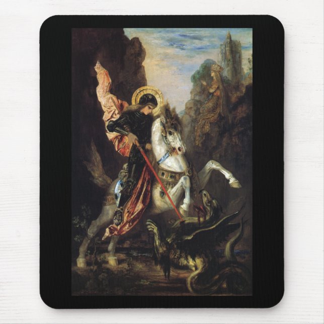 Saint George och Dragon Gustave Moreau Fine Art Musmatta (Framsidan)