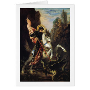 Saint George och Dragon Gustave Moreau Fine Art OBS Kort