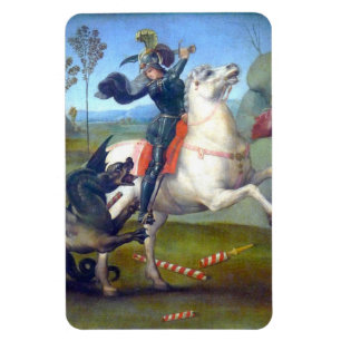 Saint George och Dragon, målning av Raphael Magnet