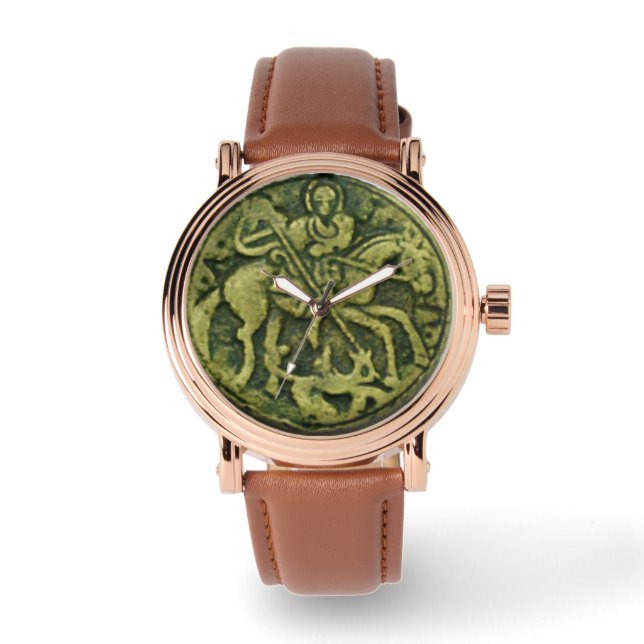 SAINT GEORGE OCH DRAGON MEDALLION ARMBANDSUR (Framsida)
