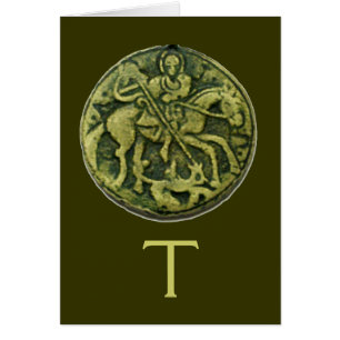 SAINT GEORGE OCH DRAGON MEDALLION HÄLSNINGSKORT