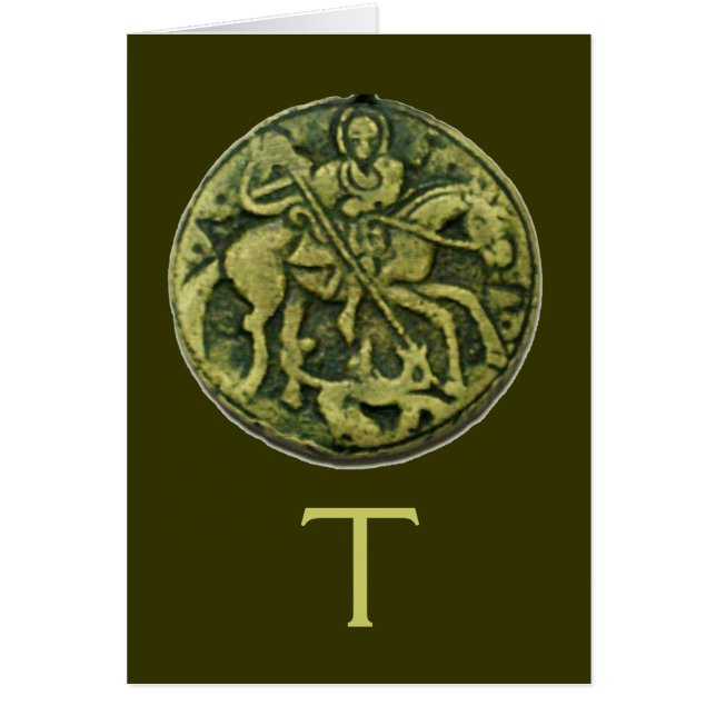 SAINT GEORGE OCH DRAGON MEDALLION HÄLSNINGSKORT (Framsidan)