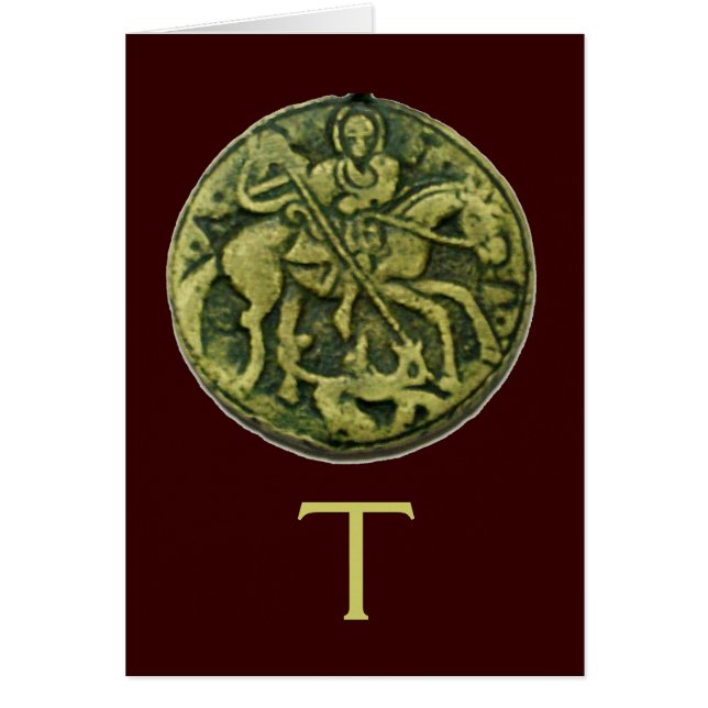 SAINT GEORGE OCH DRAGON MEDALLION HÄLSNINGSKORT (Framsidan)