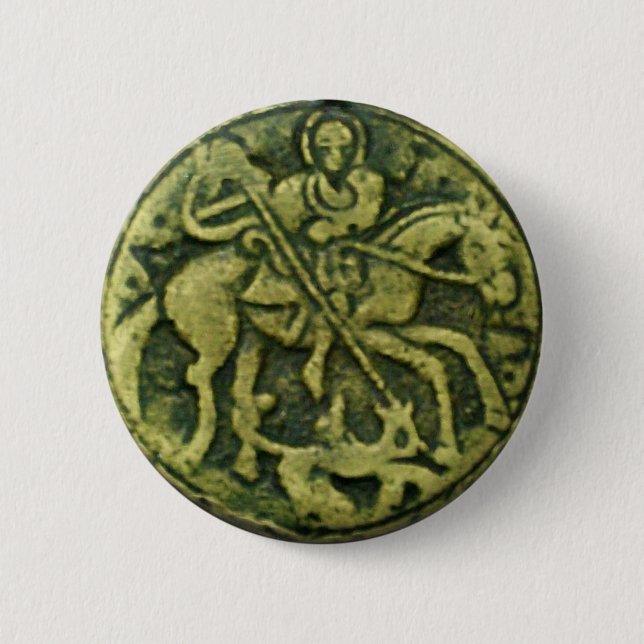 SAINT GEORGE OCH DRAGON MEDALLION KNAPP (Framsida)