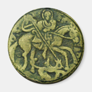 SAINT GEORGE OCH DRAGON MEDALLION MAGNET