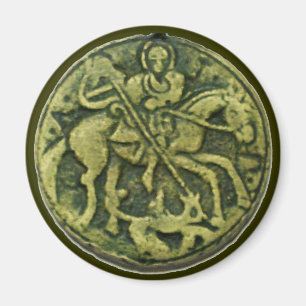 SAINT GEORGE OCH DRAGON MEDALLION MAGNET