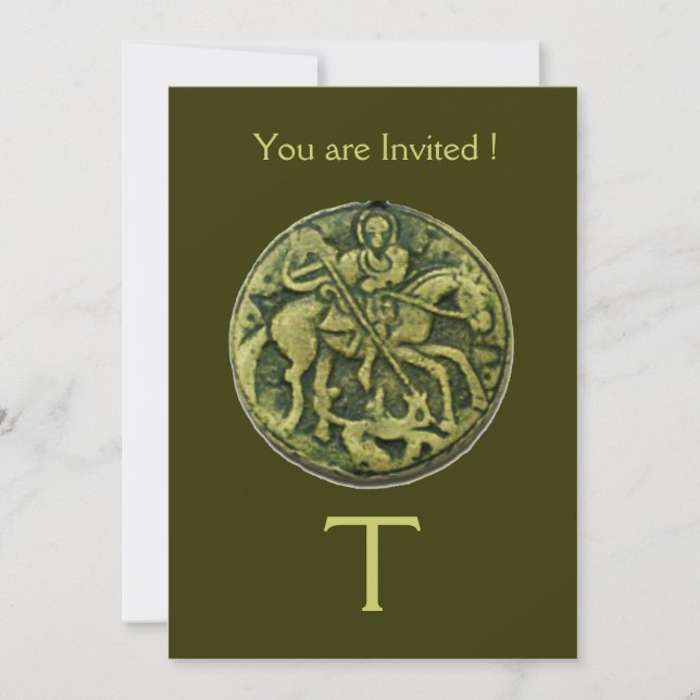 SAINT GEORGE OCH DRAGON MEDALLION MONOGRAM INBJUDNINGAR (Framsida)