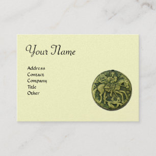 SAINT GEORGE OCH DRAGON Monogram, platina Visitkort