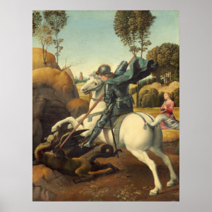 Saint George och Dragon - Raphael Fine Art Poster