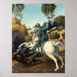 Saint George och Dragon (Raphael) Poster