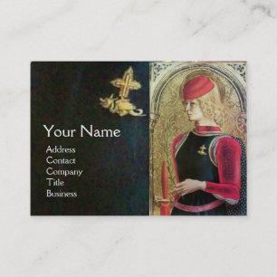 SAINT GEORGE OCH DRAGON,Red,Black,Guld Gult Visitkort