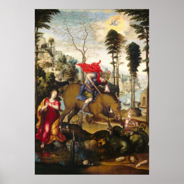 Saint George och Dragon - Sodoma Fine Art Poster (Framsidan)