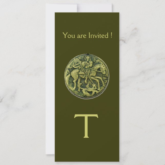 SAINT GEORGE OCH DRAKE MEDALLJON MONOGRAM INBJUDNINGAR (Framsida)
