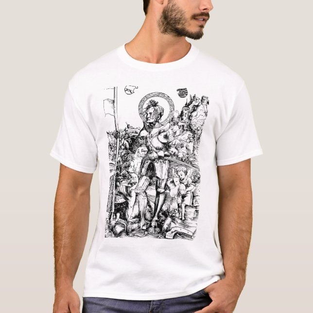 Saint George och Two Änglar T Shirt (Framsida)