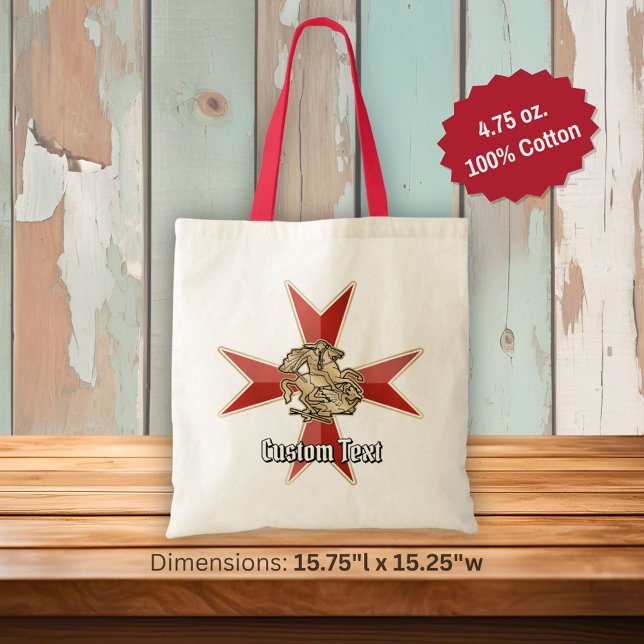Saint George over Maltese Cross Tygkasse (Skapare uppladdad)