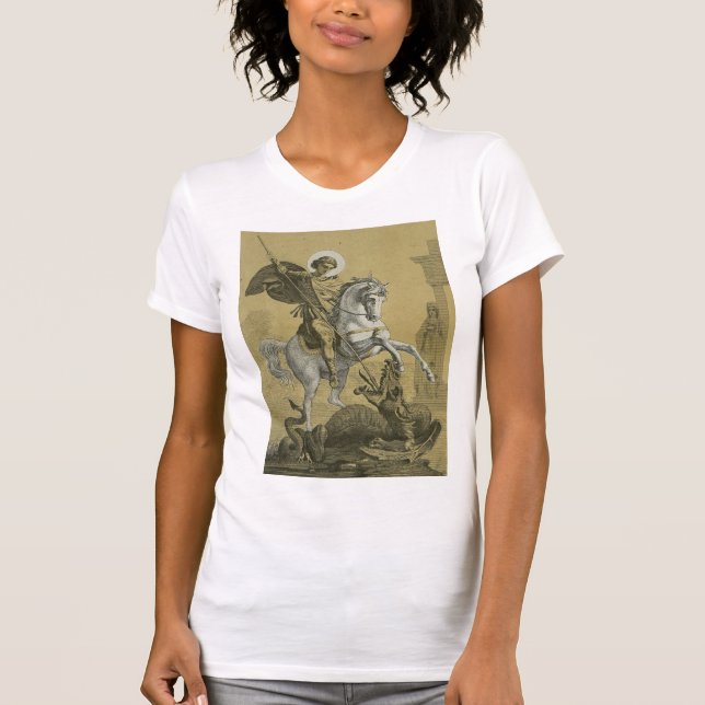 Saint George Patron of England T Shirt (Framsida)
