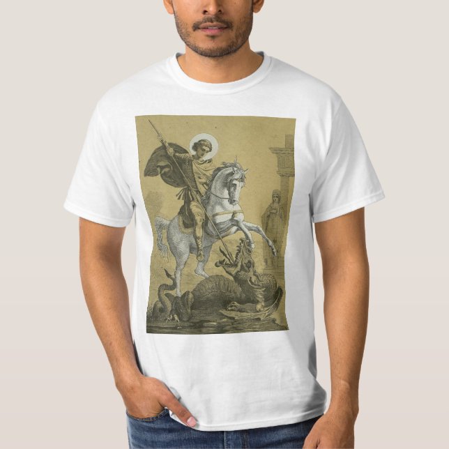 Saint George Patron of England T Shirt (Framsida)