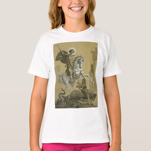 Saint George Patron of England T Shirt (Framsida)
