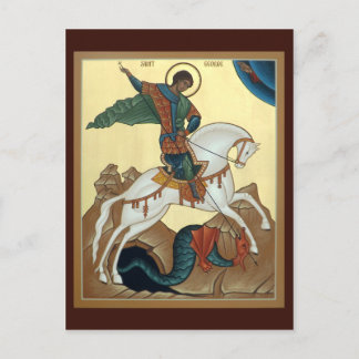 Saint George Prayer Card Vykort