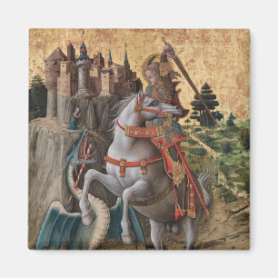 Saint George Saming Dragon Carlo Crivelli Paintin Magnet