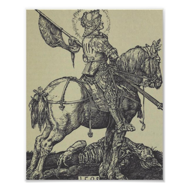 Saint George Saming Dragon Fototryck (Framsidan)