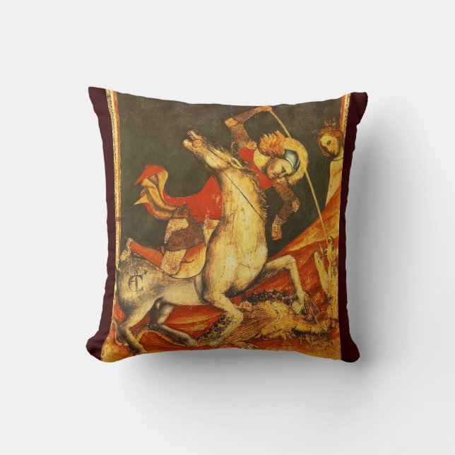 Saint George's Battle med Dragon Kudde (Framsida)