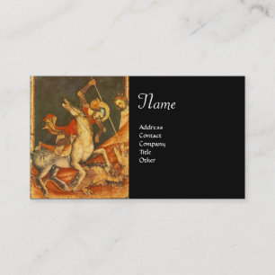 Saint George's Battle med Dragon Monogram Visitkort