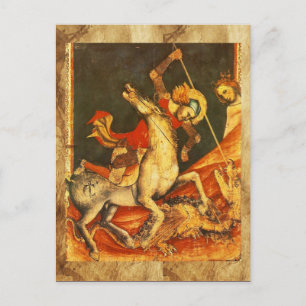 Saint George's Battle med Dragon Vykort