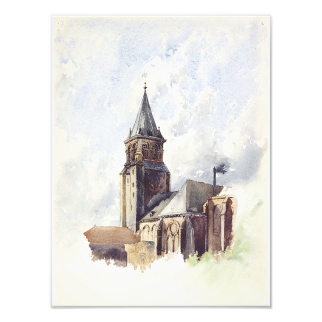 Saint Germain des Pres Church Paris Fototryck (Framsidan)