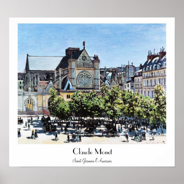 Saint Germain l'Auxerrois Claude Monet Poster (Framsidan)