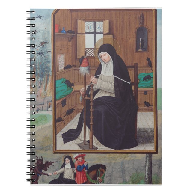 Saint Gertrude Helfta av Simon Bening Anteckningsbok (Framsidan)