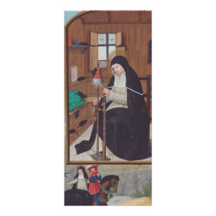 Saint Gertrude Helfta av Simon Bening Reklamkort